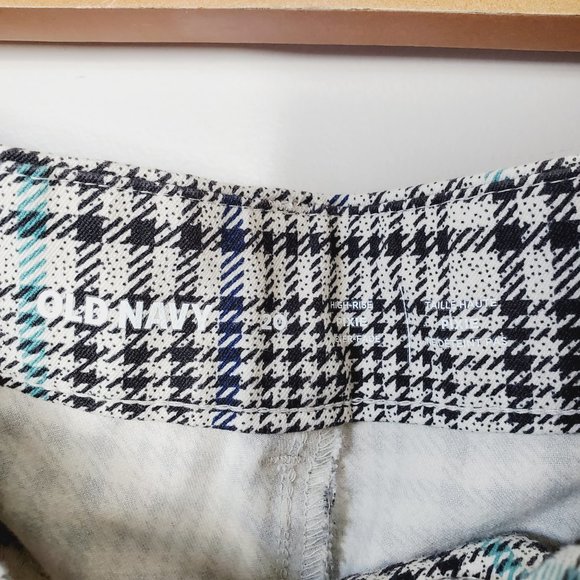 Old Navy Pants Pixie High Rise Slim Ankle Academia Plaid Preppy Stretch 20 - Picture 7 of 11
